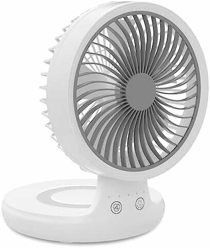 VENTILADOR RECARGABLE INALAMBRICO CON 4 VELOCIDADES LED