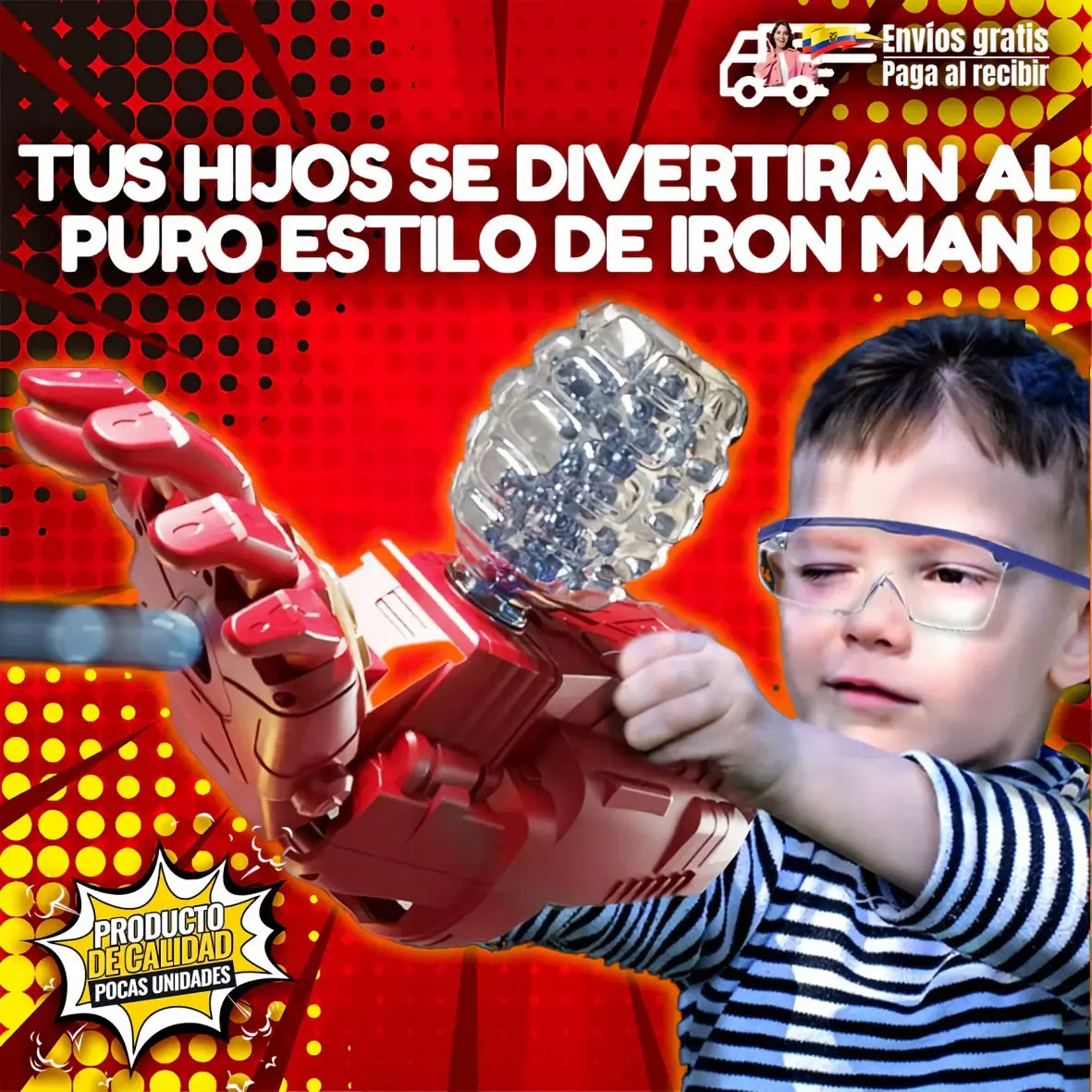 Brazo Iron Man Hidrogel (Recargable)